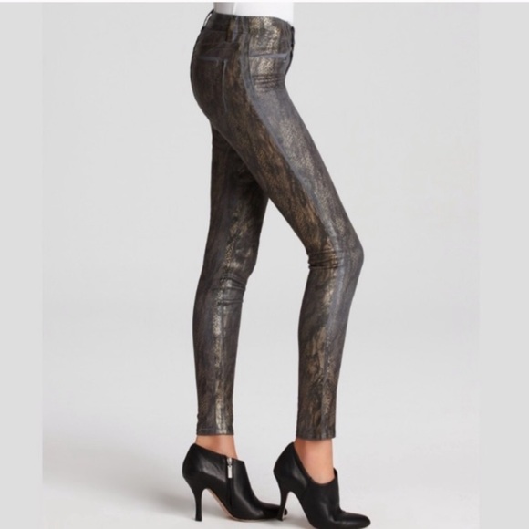 J Brand 901 Golden Snake Print Skinny Jeans 28 - Picture 3 of 11